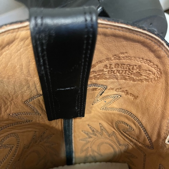 NWT Alberta Boot Black Kangaroo Leather Cowboy Boots Western Boots Women Size 11 - Picture 8 of 10